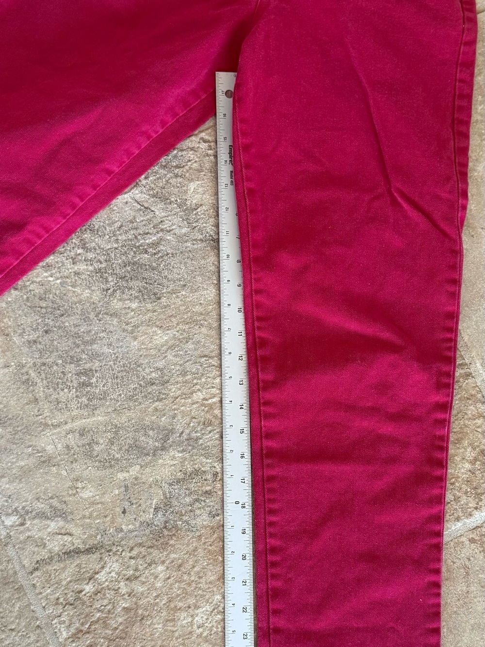 Vintage 90s Ozark Mountain Red Western Jeans – Faux Leather Trim – Straight Leg - Picture 6 of 10